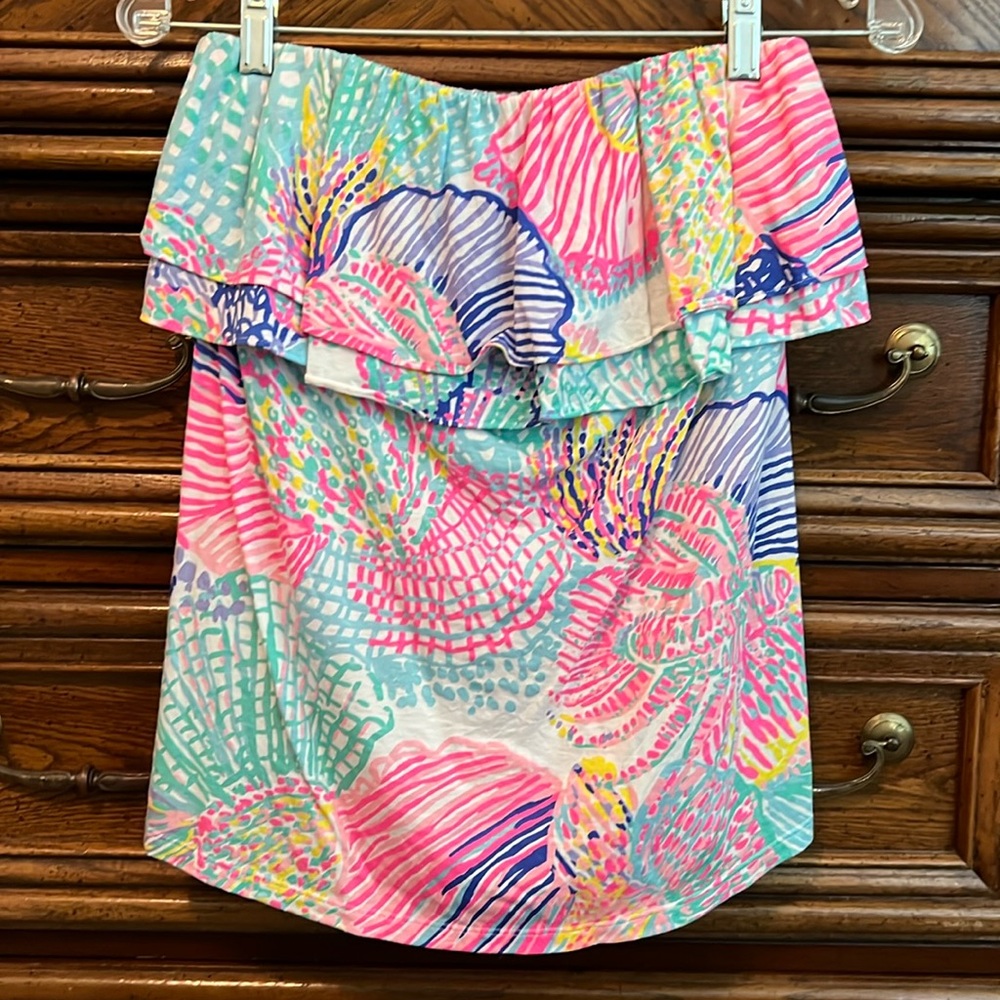 Lilly Pulitzer colorful shell tube top